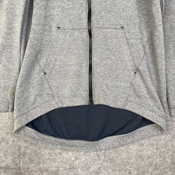 Nike Tech Fleece Windrunner Hoodie Full Zip- Grey Carbon 811710-063 Size S FLAW - Picture 3 of 10